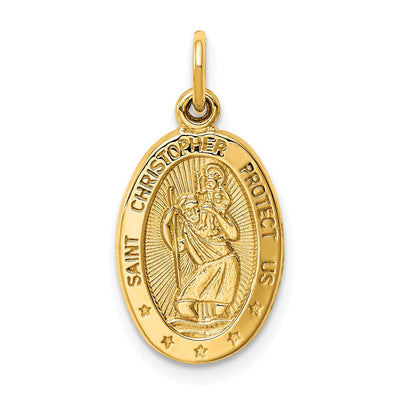 14k Yellow Gold Saint Christopher Medal Pendant at $ 133.09 only from Jewelryshopping.com