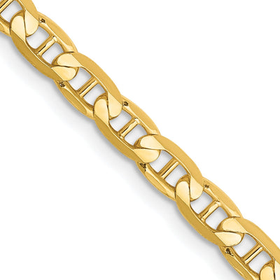 14k Yellow Gold 3.75mm Concave Anchor Chain at $ 396.56 only from Jewelryshopping.com