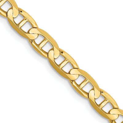 14k Yellow Gold 4.50mm Concave Anchor Chain at $ 548.93 only from Jewelryshopping.com