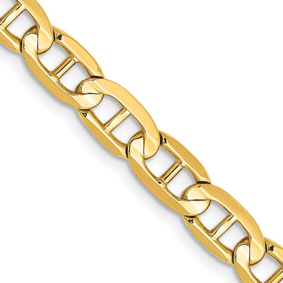 14k Yellow Gold 5.25mm Concave Anchor Chain at $ 618.14 only from Jewelryshopping.com