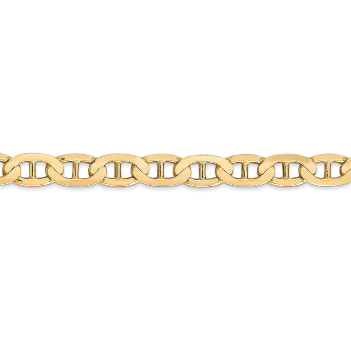 14k Yellow Gold 6.25mm Concave Anchor Chain