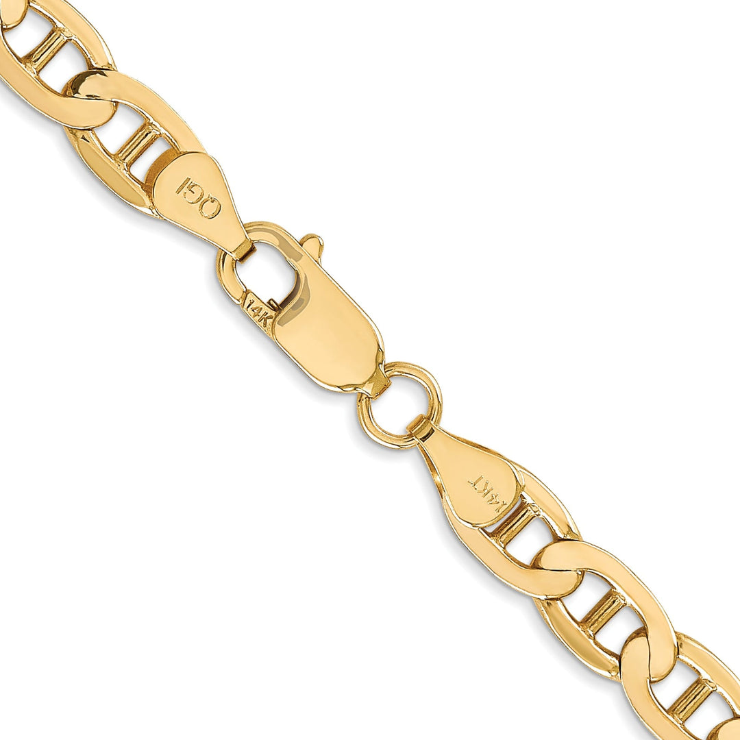 14k Yellow Gold 6.25mm Concave Anchor Chain