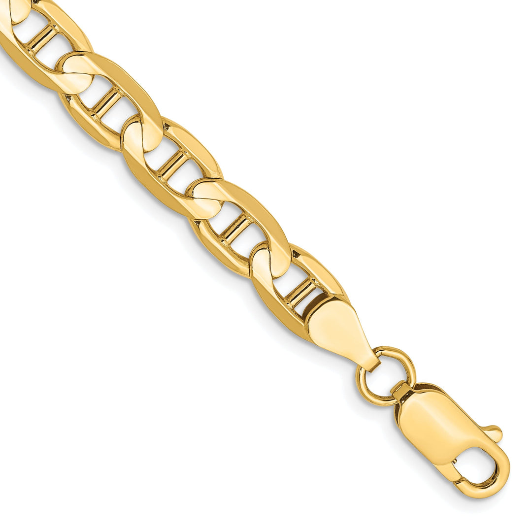 14k Yellow Gold 6.25mm Concave Anchor Chain