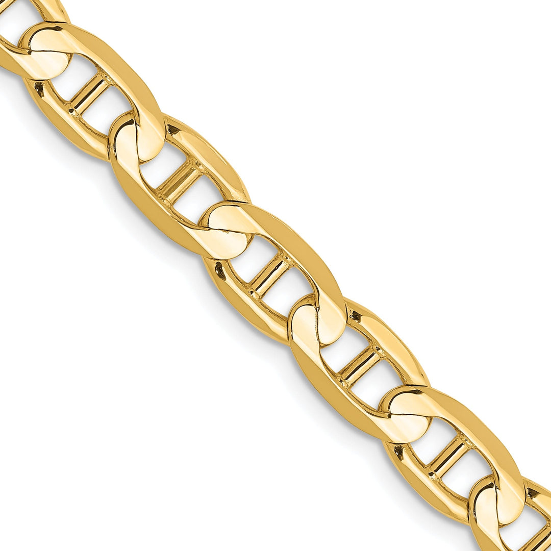 14k Yellow Gold 6.25mm Concave Anchor Chain