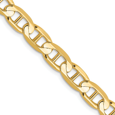 14k Yellow Gold 6.25mm Concave Anchor Chain at $ 842.32 only from Jewelryshopping.com