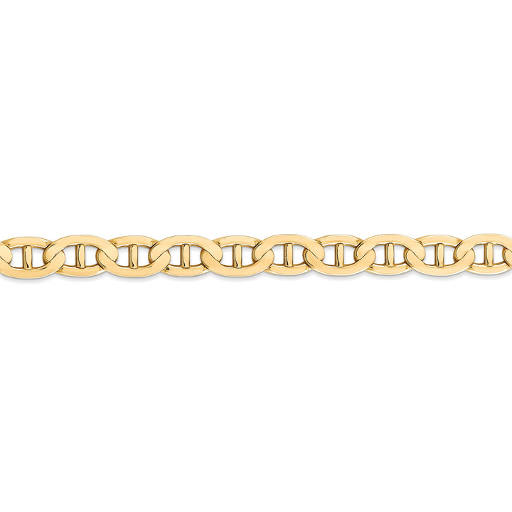 14k Yellow Gold 7.00mm Concave Anchor Chain