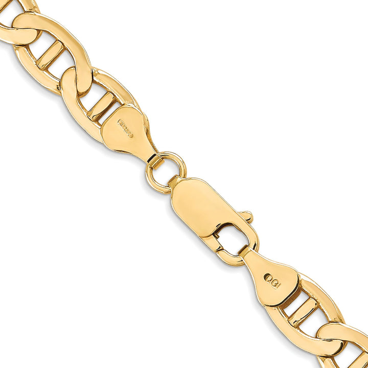 14k Yellow Gold 7.00mm Concave Anchor Chain