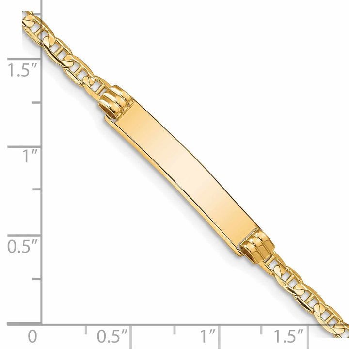 14k Gold Anchor ID Bracelet