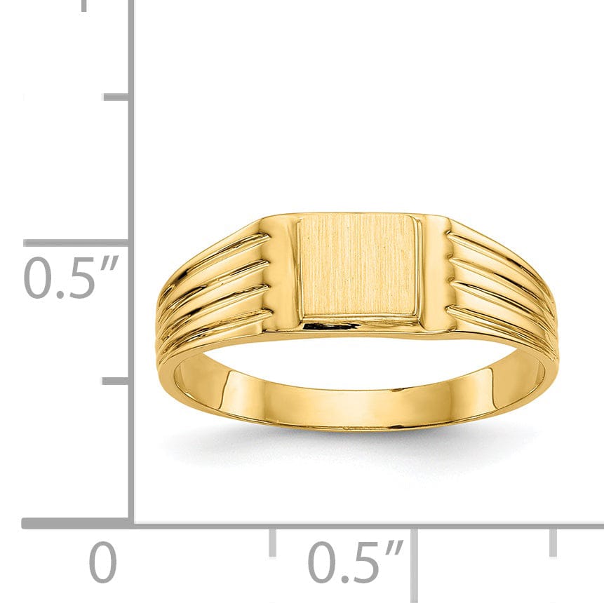 14k Yellow Gold Signet Children's Ring