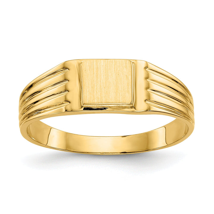 14k Yellow Gold Signet Children's Ring