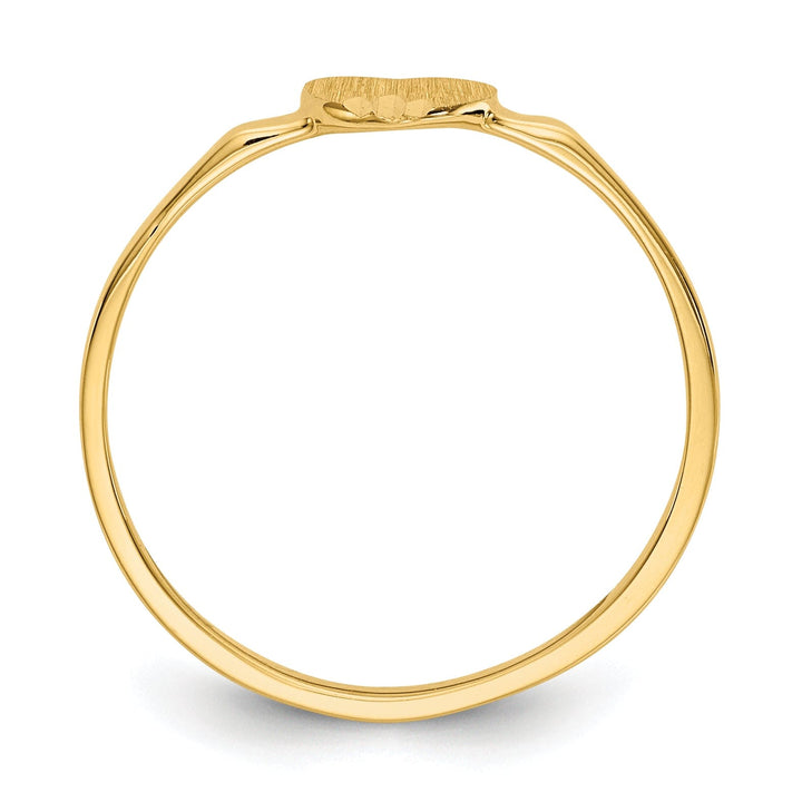 14k Yellow Gold Heart Signet Children's Ring