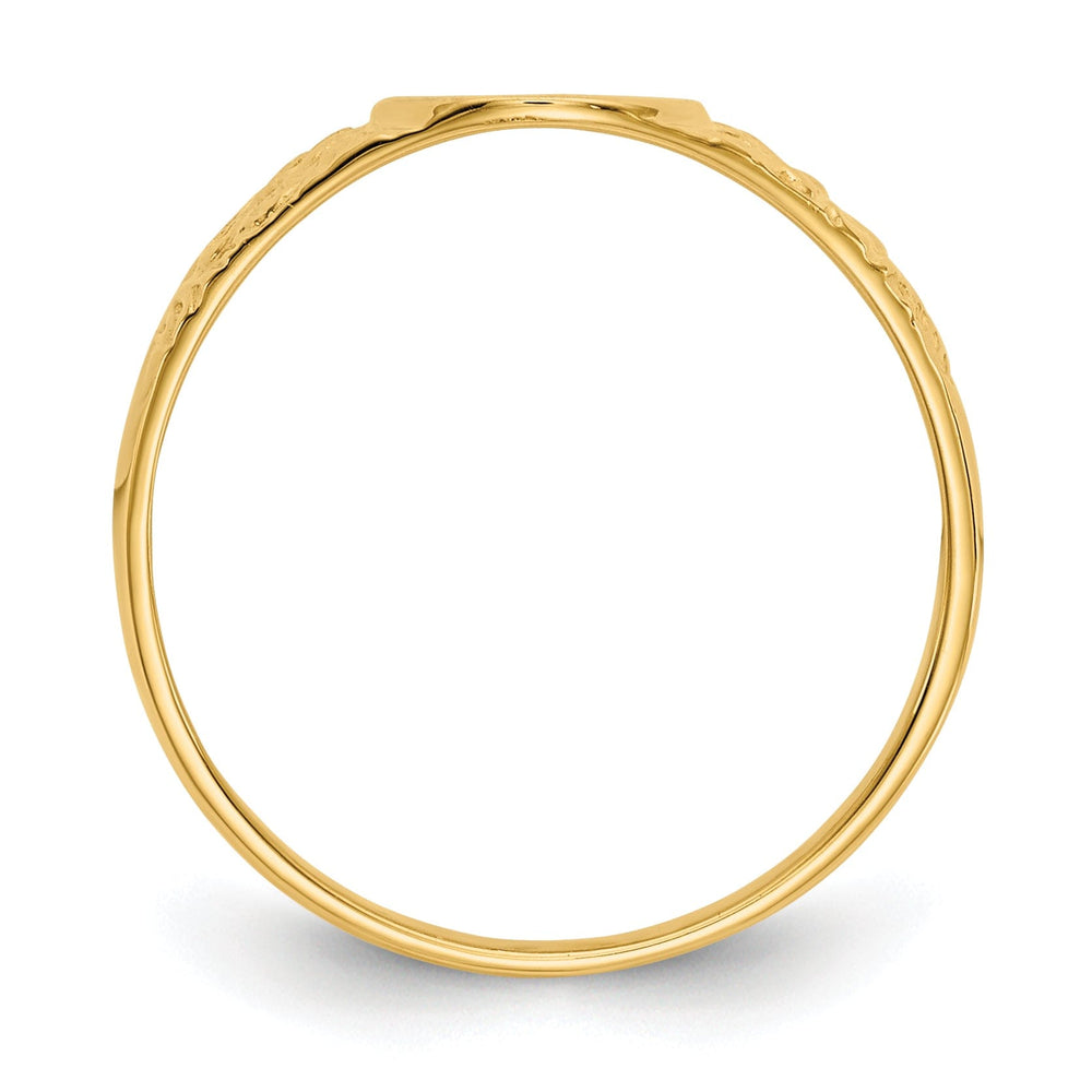 14k Yellow Gold Polished Signet Ring