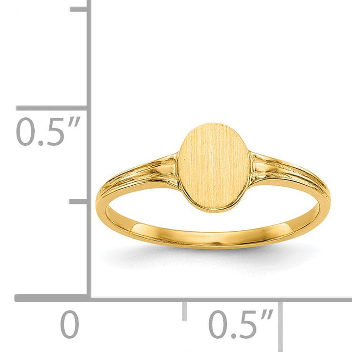 14k Yellow Gold Signet Children's Ring