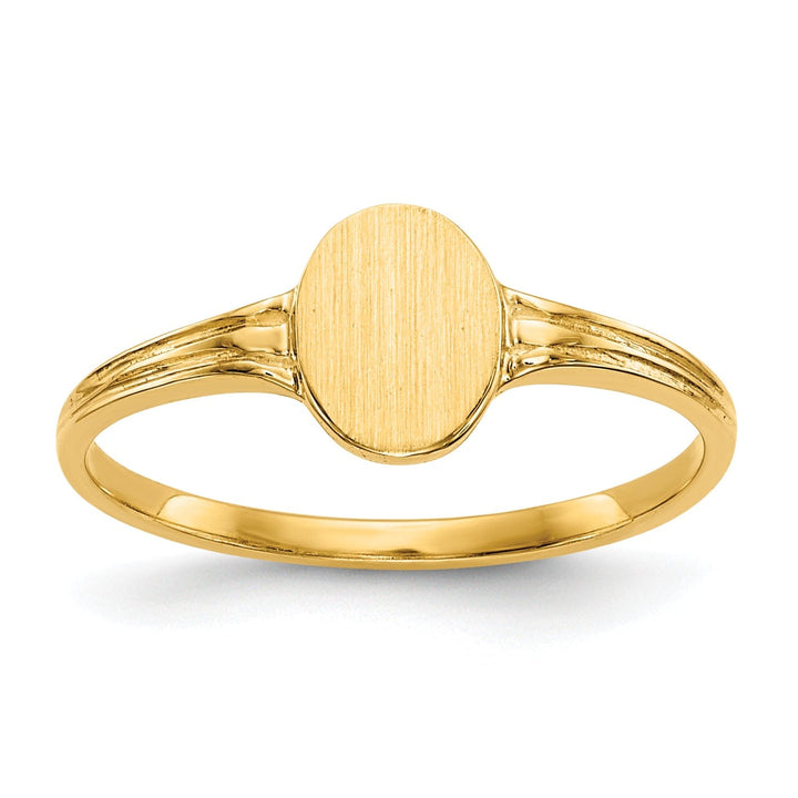 14k Yellow Gold Signet Children's Ring