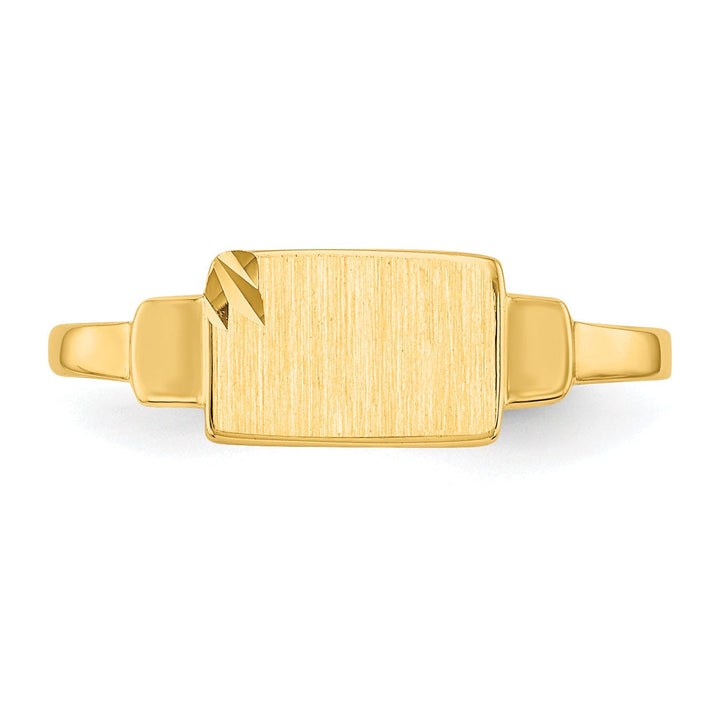 14k Yellow Gold Signet Children's Ring