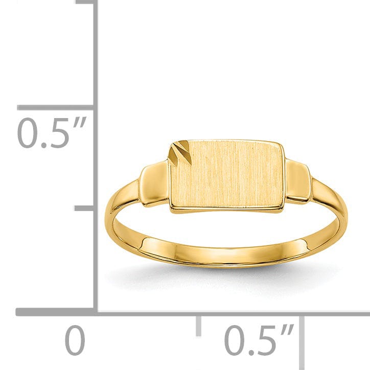 14k Yellow Gold Signet Children's Ring