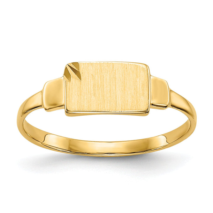 14k Yellow Gold Signet Children's Ring