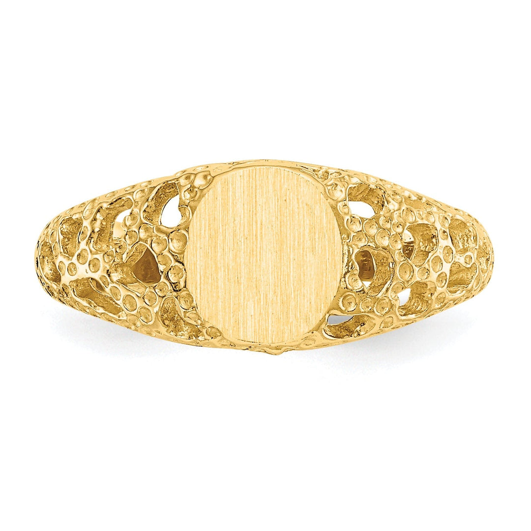 14k Yellow Gold Signet Children's Ring