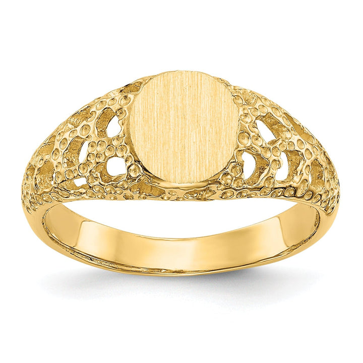 14k Yellow Gold Signet Children's Ring