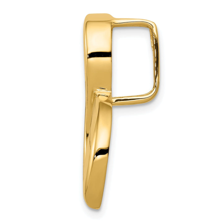 14k Yellow Gold Fancy Omega Design Slide Pendant