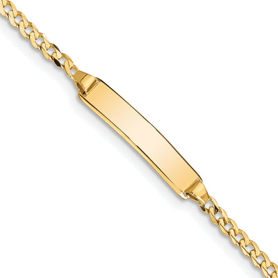 14K Yellow Gold Baby ID Curb Link Bracelet at $ 200.79 only from Jewelryshopping.com
