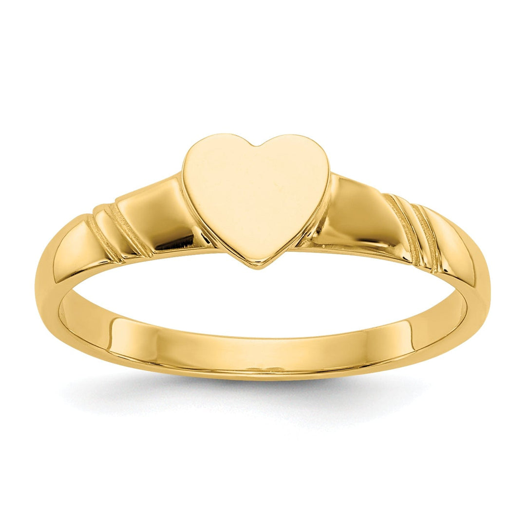 14k Yellow Gold Children's Heart Children's Ring