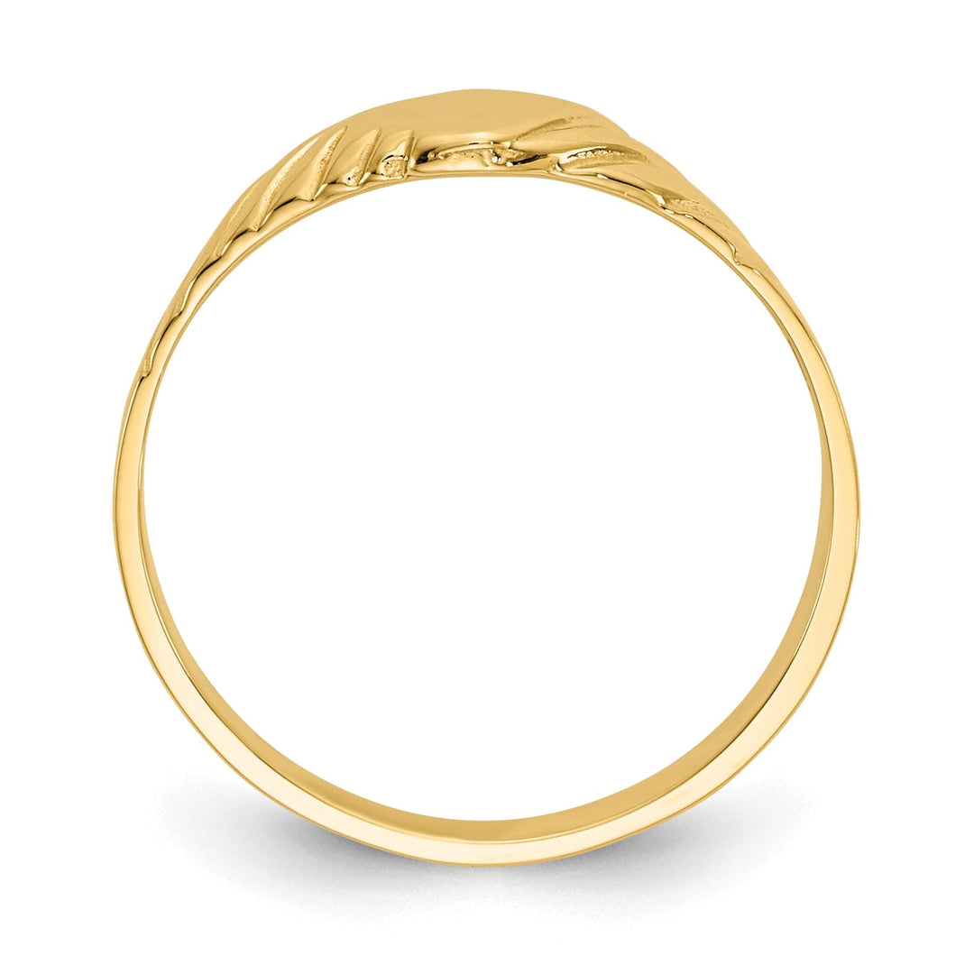 14k Yellow Gold Fancy Signet Children's Ring