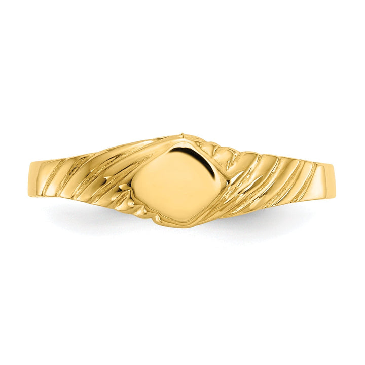 14k Yellow Gold Fancy Signet Children's Ring