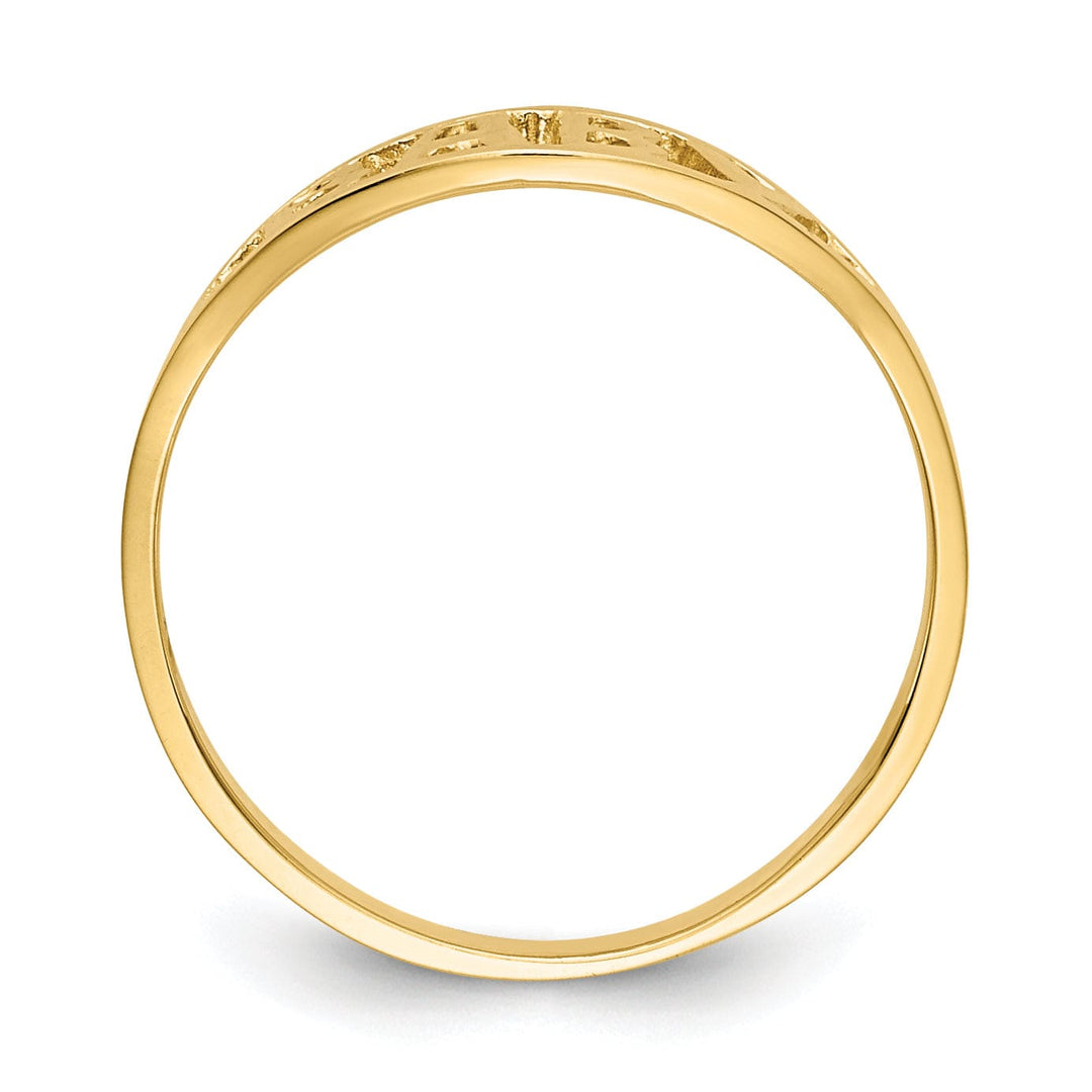 14k Yellow Gold Polished Baby Children's Ring