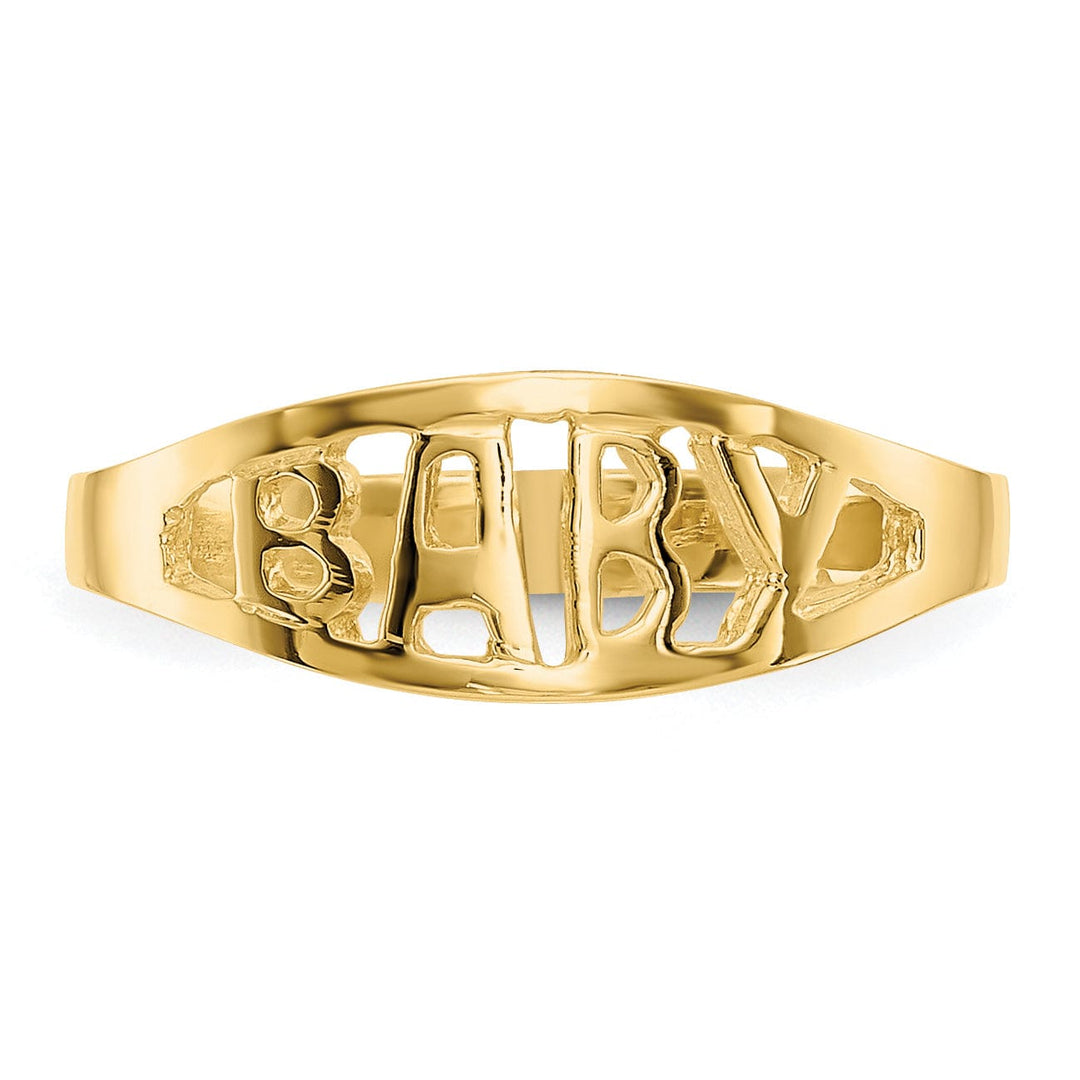 14k Yellow Gold Polished Baby Children's Ring