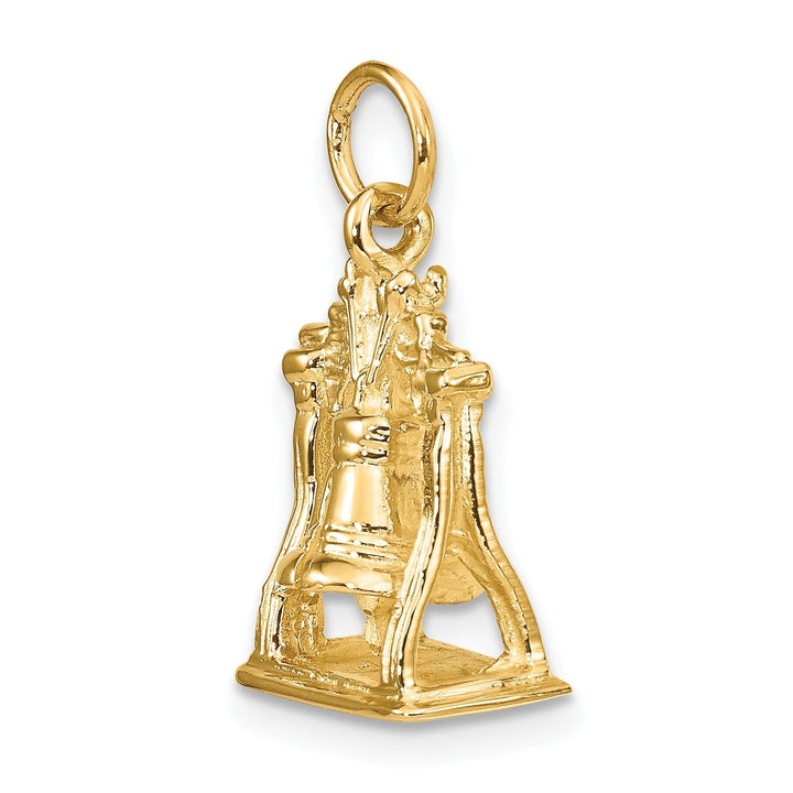 14k Yellow Gold Solid 3-D Liberty Bell Charm