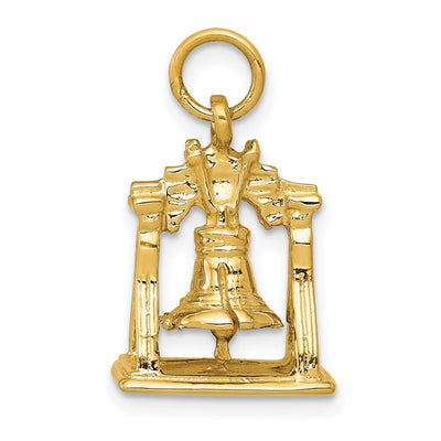 14k Yellow Gold Solid 3-D Liberty Bell Charm at $ 333.34 only from Jewelryshopping.com
