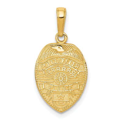 14k Yellow Gold Police Officer Badge Pendant at $ 119.82 only from Jewelryshopping.com
