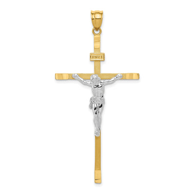 14k Two-tone Gold INRI Crucifix Cross Pendant at $ 240.02 only from Jewelryshopping.com