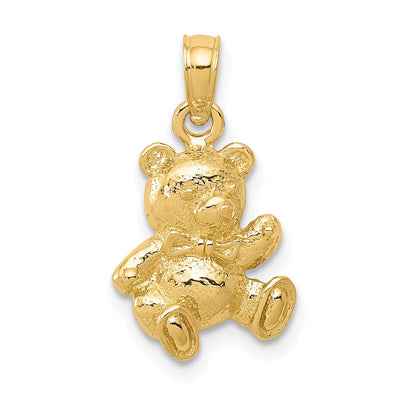 Solid 14k Yellow Gold Polished Teddy Bear Charm at $ 136.51 only from Jewelryshopping.com