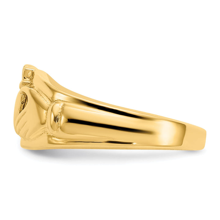 14kt yellow gold claddagh ladies ring