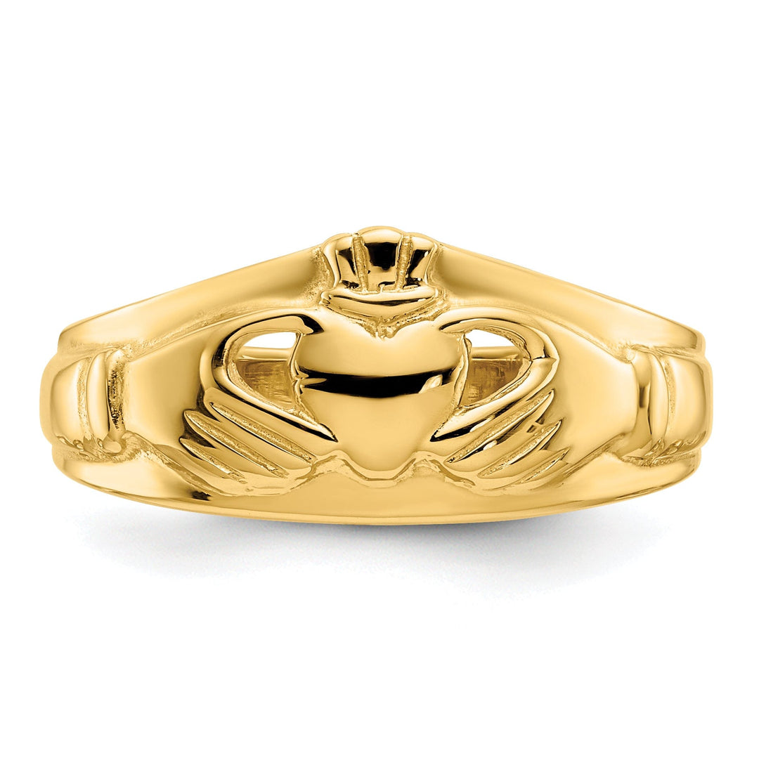 14kt yellow gold claddagh ladies ring
