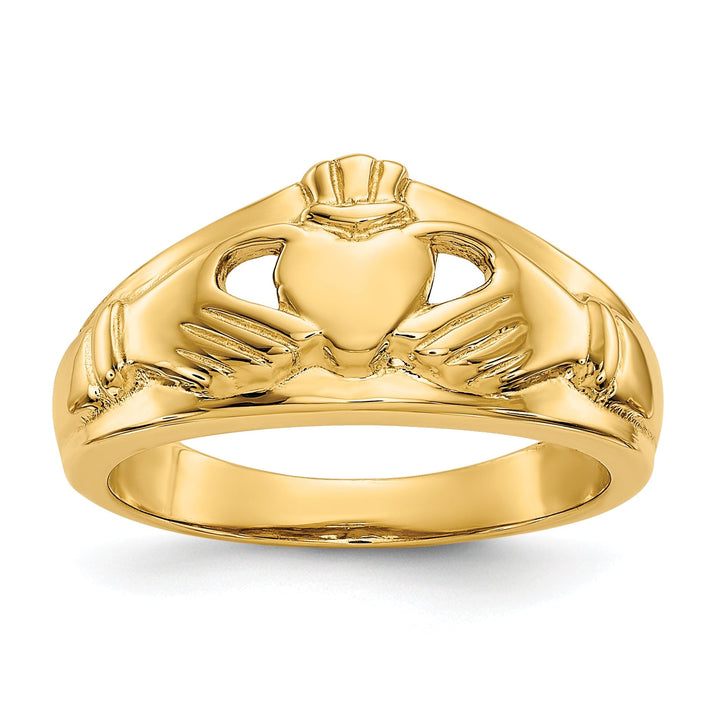 14kt yellow gold claddagh ladies ring