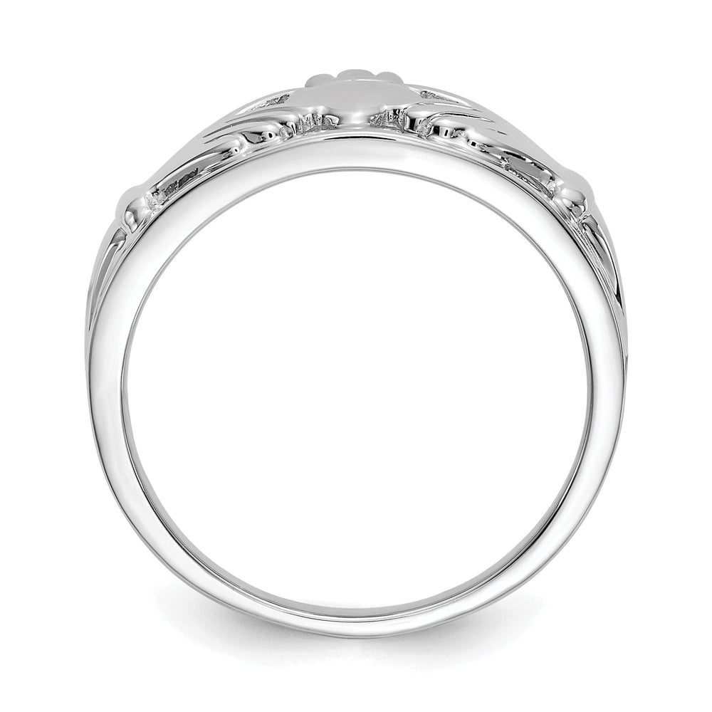 Claddagh ladies 14t white gold ring