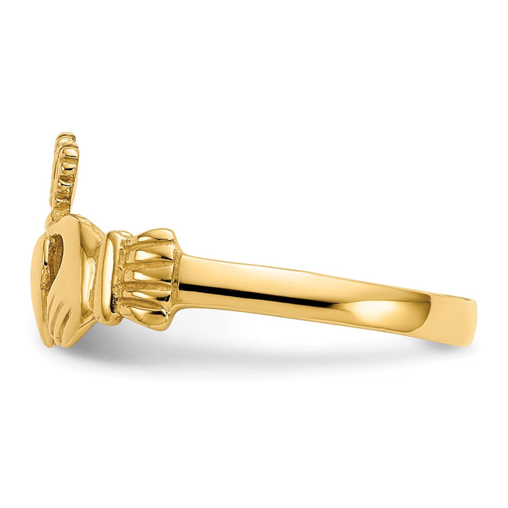 14kt polished ladies claddagh ring