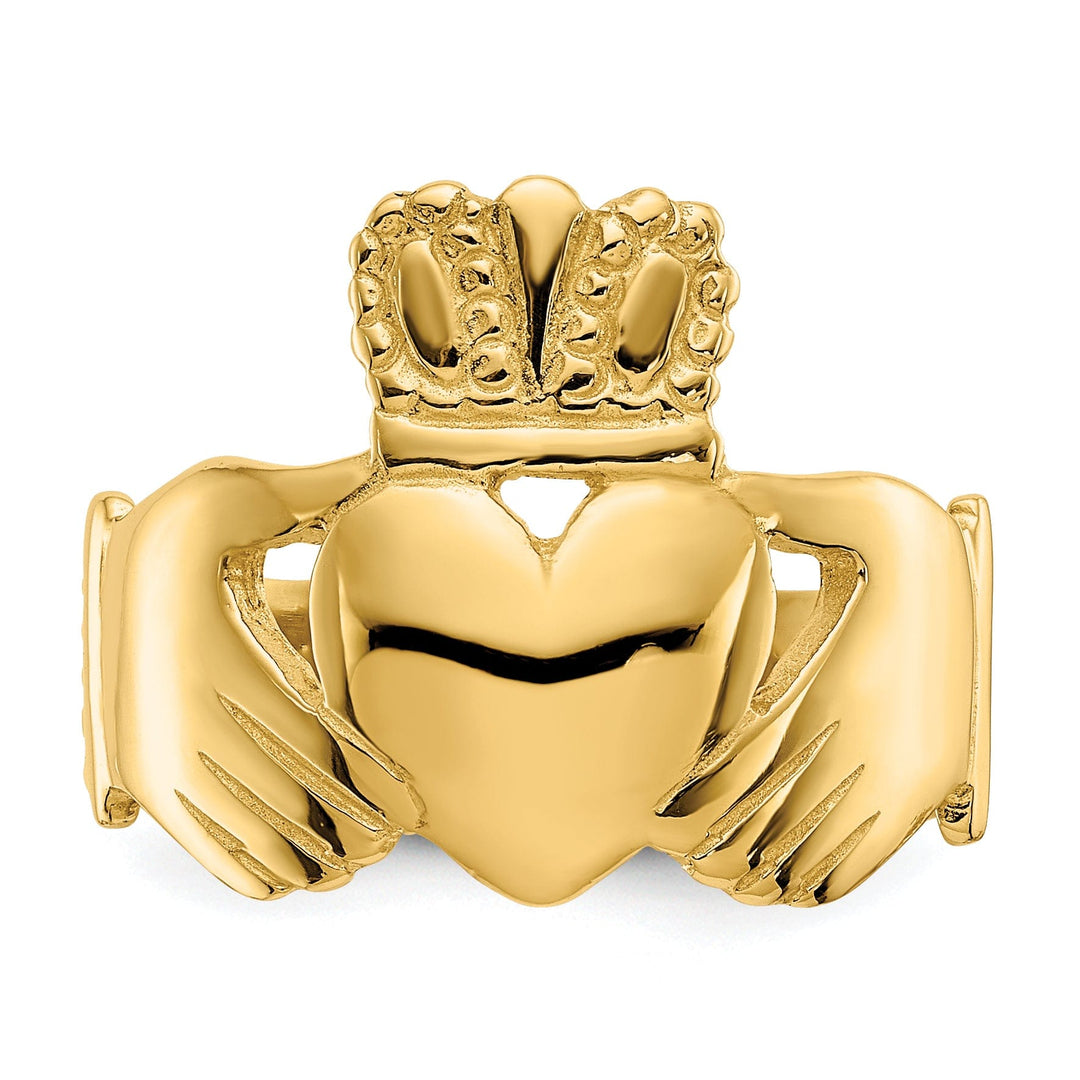 14kt yellow gold ladies claddagh ring