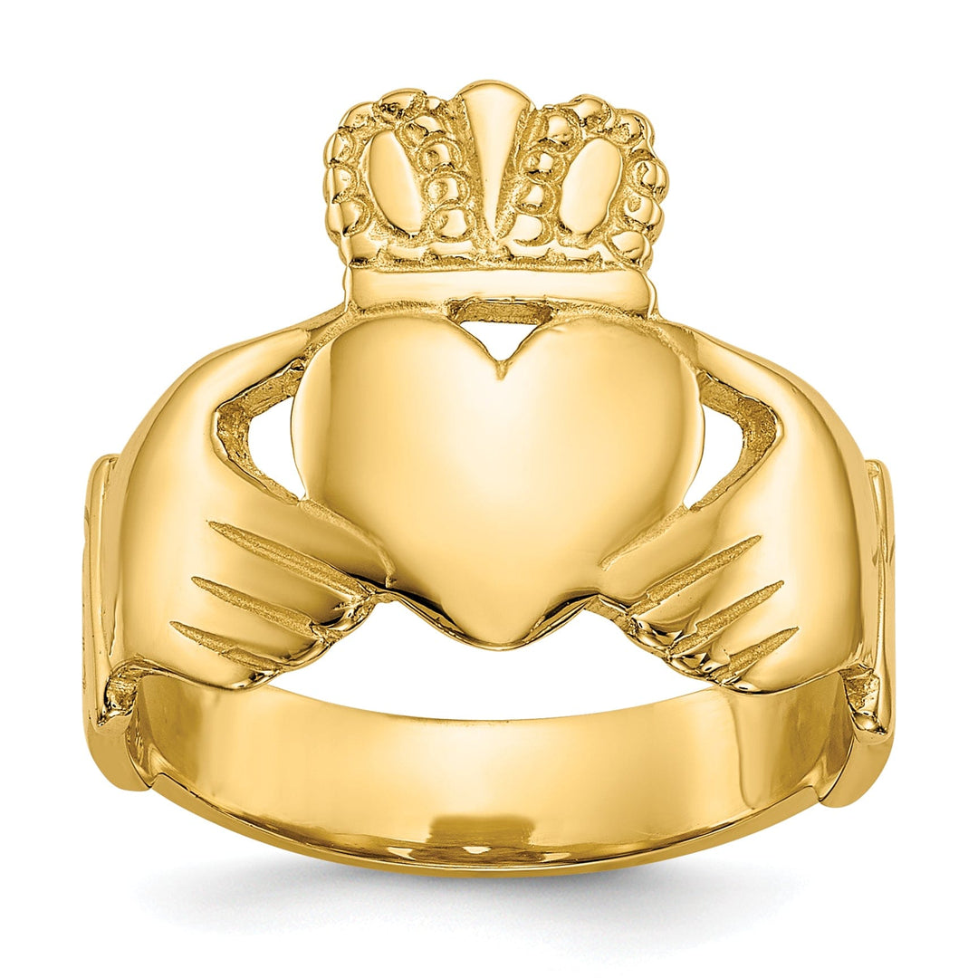 14kt yellow gold ladies claddagh ring