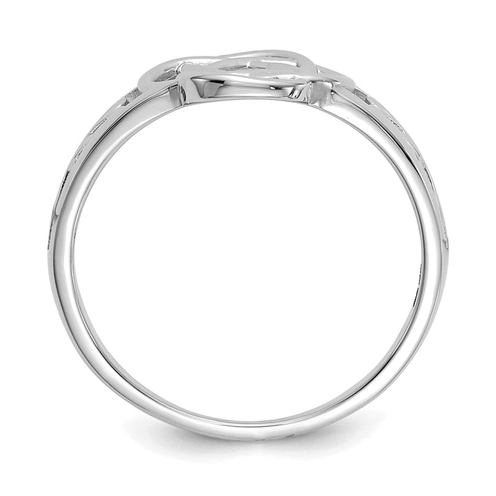 Celtic knot ladies 14kt white gold ring