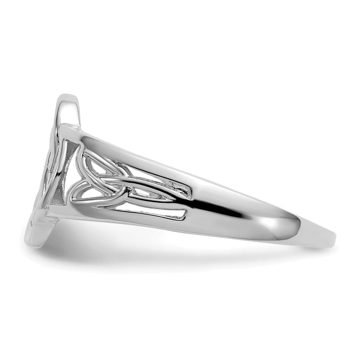 Celtic knot ladies 14kt white gold ring