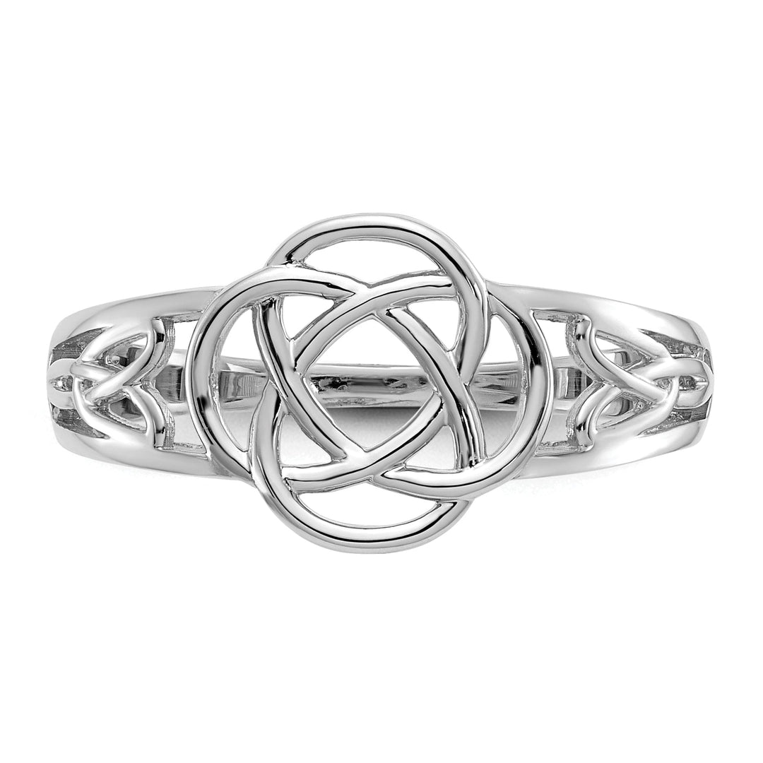 Celtic knot ladies 14kt white gold ring