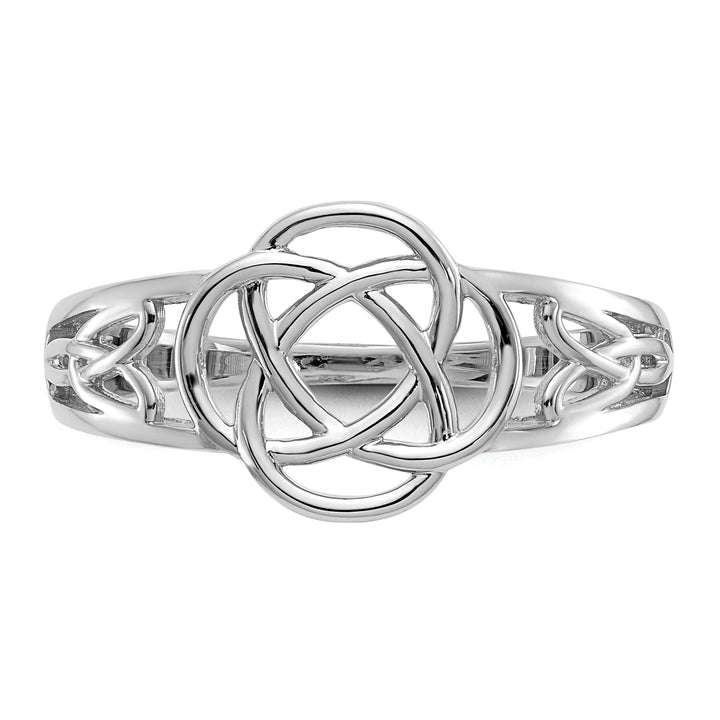 Celtic knot ladies 14kt white gold ring