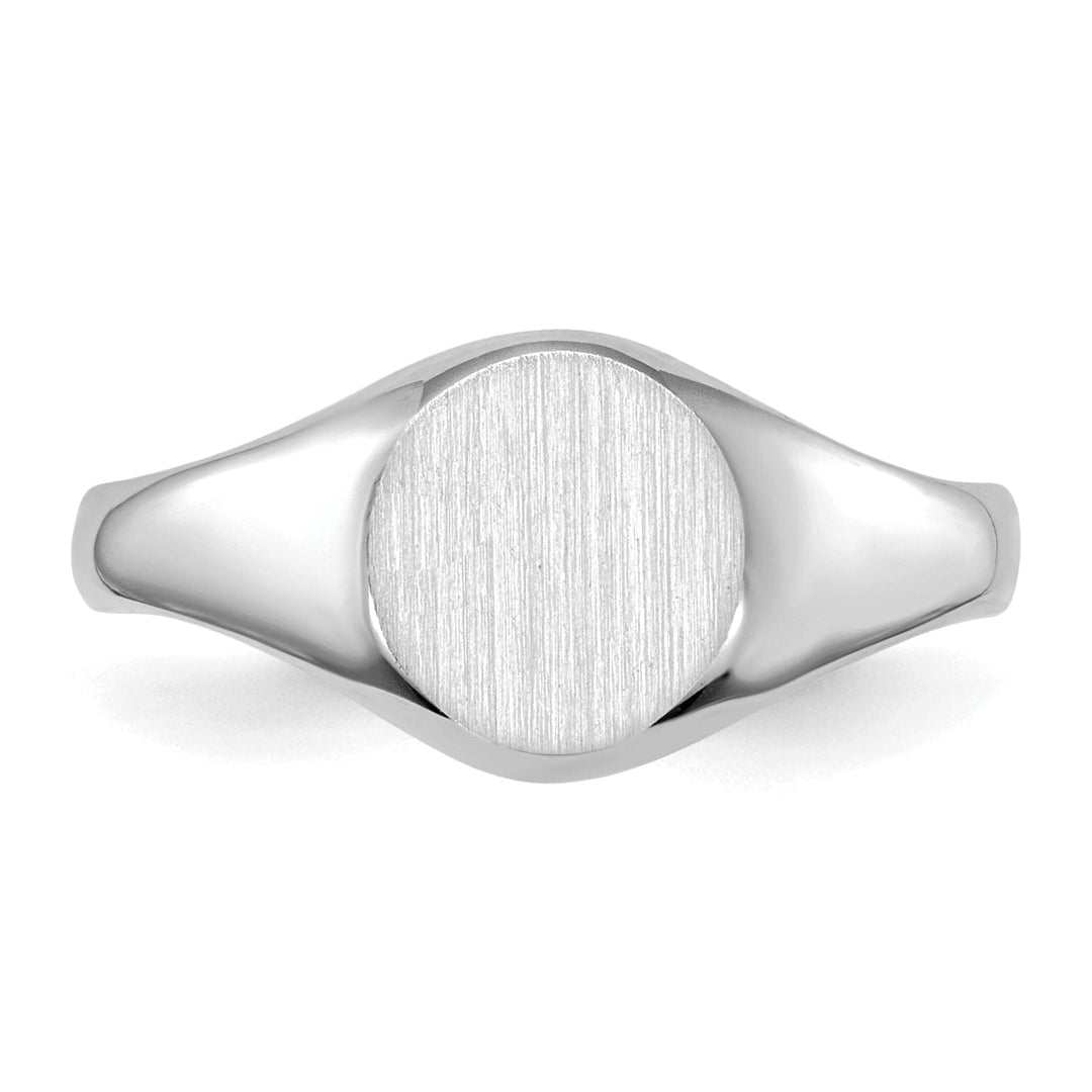 14k White Gold Engraveable Signet Children's Ring