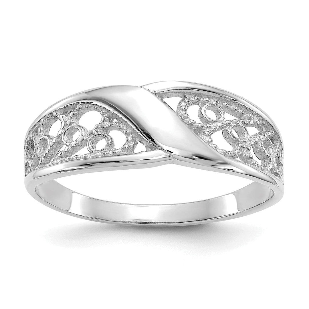 14k White Gold Filigree Ring