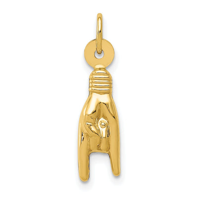 14k Yellow Gold Good Luck Hand Charm Pendant at $ 42.02 only from Jewelryshopping.com