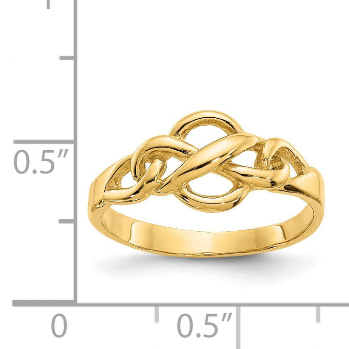 14k Yellow Gold Free Form Knot Ring